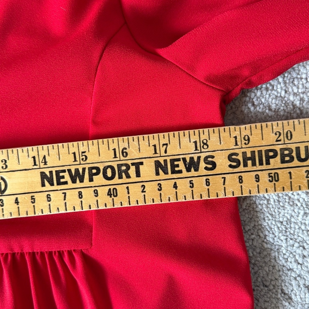 POMANDER PLACE TUCKERNUCK Red Crepe Kenzo Dress Size xSmall - Picture 8 of 9